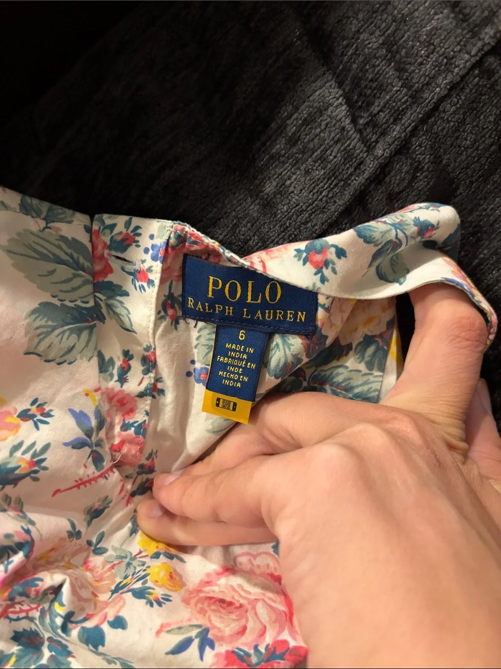 Polo by Ralph Lauren Floral Sundress in Cream, Pink & Blue